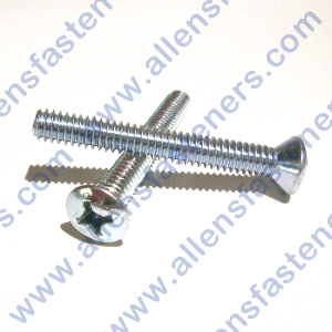 10/24 OVAL PHILLIPS MACHINE SCREWS (ZINC)